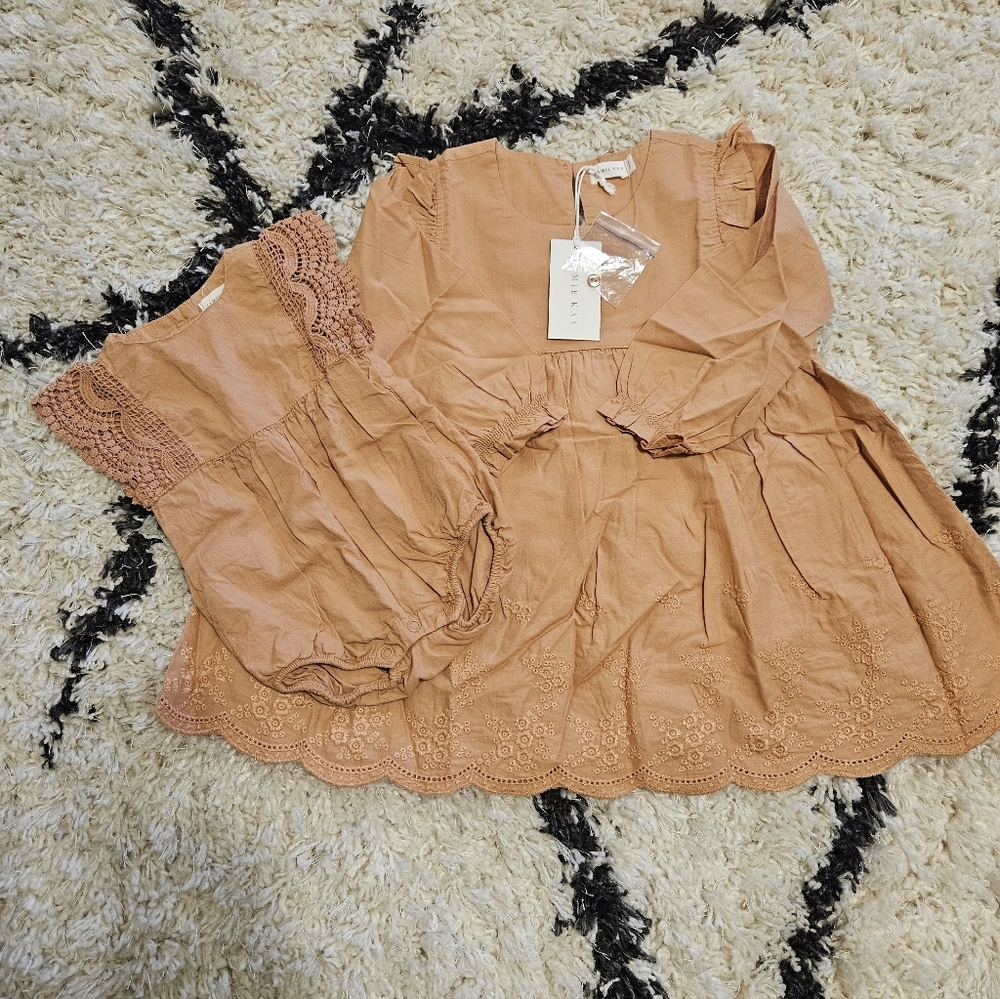 Jamie Kay, Matching Bundle, 3-6m & 2T Outfits, Peach
